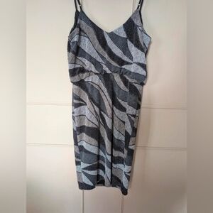 Stylish Black and Gray Patterned Dress